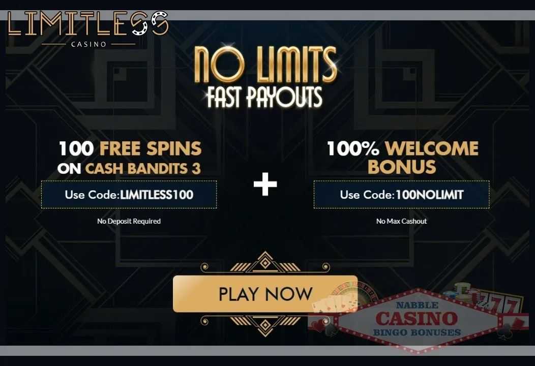 Limitless Casino Bonus Codes 2024 ⋆ 60% No Rules Bonus
